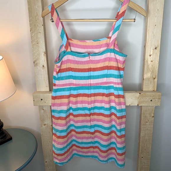 Rosie Harlow Orange Blue Dress Size Medium - Picture 2 of 5